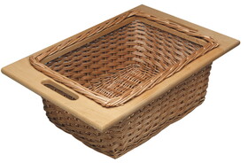 Hafele 540.55.002 Wicker Basket, with Frame Handles,Width: 363 mm (14 5/16")
