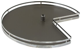 Hafele 541.06.296 Kidney Shaped Wood Shelf,For Center Posts Chrome/Anthracite,&#216;28"