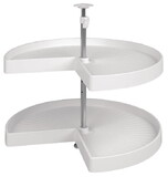 Hafele 542.94.705 Lazy Susan Set, Kidney Shaped, Plastic, Two-Tray,Ø32", white, 1 set