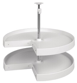 Hafele 542.94.754 Lazy Susan Set, Pie-Cut, Plastic, Two-Tray,&#216;28", 1 set