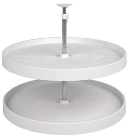 Hafele 542.96.705 Lazy Susan Set, Full Circle, Plastic, Two-Tray,&#216;32", white 1, set