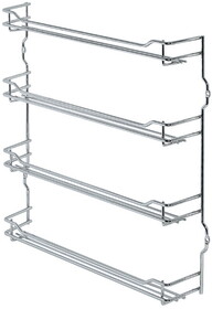 Hafele 543.19.880 Spice Rack, Four Shelf, Steel,Champagne, W x H: 391 x 395 (15 3/8 x 15 9/16")