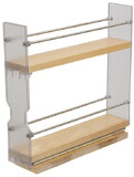 Hafele 545.06.150 Individual Pul-ut Spice Rack, Wooden Cabinet Accessory,Unit: 2 3/8", Base plate: 2 1/2"-10 3/4"