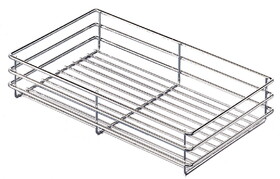 Hafele 545.60.253 Storage Basket, for 88 lbs. Weight Capacity Pantry Pull-Out and Base Pull-Out,Chrome, width: 320 mm (12 1/2")