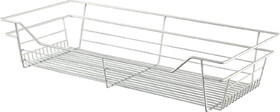 Hafele 547.41.732 Wire Closet Basket,With Full Extension Slides White,14" X 29" X 6",With White 14" Slides
