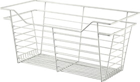 Hafele 547.41.858 Wire Closet Basket, with Full Extension Slides,Matt gold (powder-coated), 16" x 29" x 17", with zinc-plated 16" slides