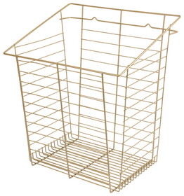 Hafele 547.42.842 Wire Laundry Hamper, Slanted Hook-On,23" width, 15 7/16" depth, matt gold powder-coated