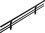 Hafele 547.51.301 Shoe Fence, For Shelves, Black, length 10 15/16"