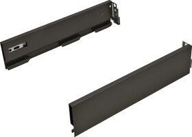 Hafele 550.42.339 Grass Vionaro Drawer System, Side Height: (4 3/4") 121 mm,380.00 mm,Graphite-Zin-lated,15"