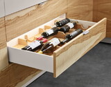 Hafele 550.44.746 Drawer side runner system, Side Height: (9 3/4") 249 mm,White, drawer length: 457 mm (18")