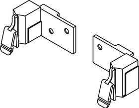 Hafele 551.88.590 Railing Clip,Back Panel,For Nova Pro Scala Drawers Grass,Right Hand,Stone