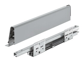 Hafele 552.03.633 Drawer Set, H&#228;fele Matrix Box S35, 84 mm Drawer Height,Gray-Drawer sides: powder coated; Slides: galvanized,15 3/4"