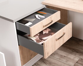Hafele 552.26.726 Drawer side runner system, H&#228;fele Matrix Box Slim A, 89 mm Drawer Height,(21 5/8") 550 mm nominal length; white