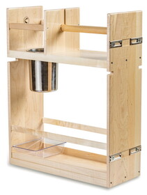 Hafele 595.14.185 Base Pull-Out Cleaning Organizer, Solid Maple