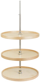 Hafele 595.52.118 Lazy Susan,Full Round,Maple/Baltic Birch,3 Shelf Set Century Contender Series,559 mm (22") Diameter