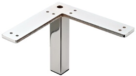 Hafele 634.47.201 Furniture Foot,Steel 129 mm (5 1/16"),Polished Chrome