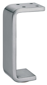 Hafele 634.84.043 Furniture Foot,With Plate,Without Height Adjustment,With Felt Glide For Screw Fixing,Steel,Stainless Steel Colored