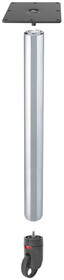 Hafele 635.60.367 E-Leg,For Casters,&#216;60 mm 710 mm (28"),Black Textured
