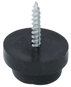 Hafele 650.19.324 Furniture Glide,Height 10 mm,Screw-In For Knocking In,Black,&#216; 24 mm (1")