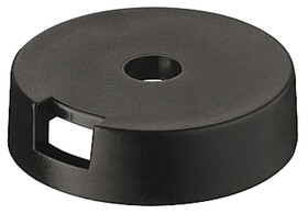 Hafele 650.22.312 Quickclick Base,Round,For Glide Inserts &#216; 17-50 mm For Glide Inserts &#216; 17 To 50 mm,Black,Dim. D:20 mm,Installation Height:6 mm