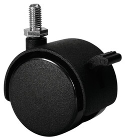 Hafele 660.04.353 Twin Wheel Caster,Threaded Stem,Load-Bearing Capacity 77 Lbs. Without Brake