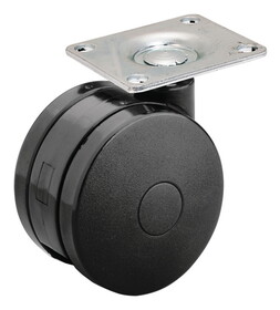 Hafele 660.57.341 Large Twin Wheel Caster, Plate Mount, without Brake,Plate mount, &#216;102 mm (4")