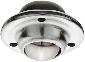 Hafele 661.02.210 Ball Caster,Free-Running,Steel For Screw Fixing,Installation Height:10 mm,Ball &#216;:13 mm
