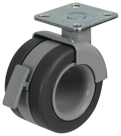 Hafele 661.24.504 CASTER GR W/BRAKE PLT MNT ST PL DIA 68MM