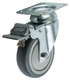 Hafele Swiveling Caster, Plate Mount, with Brake