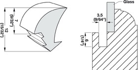 Hafele 706.61.411 Panel Retainer, Thicker Profile