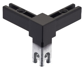 Hafele 793.05.380 Corner Joint,For Basic Shelf System,Aluminum 3-Sided,Black