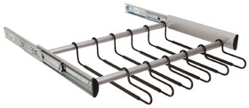 Hafele 805.58.933 18 Hanger Pants Rack Pull-out, TAG Synergy Collection, 24" Length,With full extension slide, Matt aluminum