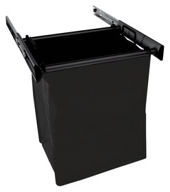Hafele 807.52.331 Pull-Out Hamper,With Removable Bags,Tag Synergy Collection Black,18",1 Large Bag