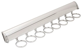 Hafele 807.67.225 Scarf Rack,Tag Synergy Elite Collection,8 Hook,17 7/8" With Full Extension Slide,Polished Chrome