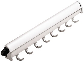 Hafele 807.67.285 Fixed Accessory Rack,Tag Synergy Elite Collection,8 Hook,19 1/4" Polished Chrome