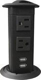 Hafele 822.09.409 Pop-Up Power Station, 2 AC Grounded Outlets, 2 USBs