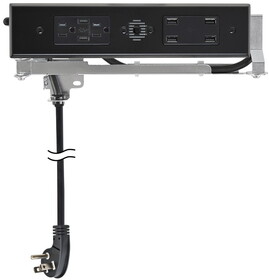 Hafele 822.53.353 Docking Drawer, Blade Duo with 2 x AC outlets, 2 x USB-A and 4 x USB-A ports