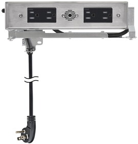 Hafele 822.53.370 Docking Drawer - In Drawer Outlet, Blade Duo with 4 x 15A AC outlets,15 Amp Series, Model #1514-266S, stainless steel
