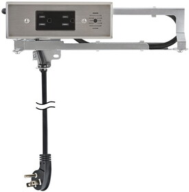 Hafele 822.53.373 Docking Drawer - In Drawer Outlet, Blade with 2 x 15A AC outlets,15 Amp Series, Model #1514-160S, stainless steel