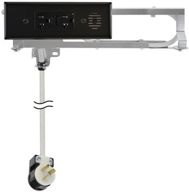 Hafele 822.53.401 Docking Drawer - In Drawer Outlet, Blade with 2 x 20A GFCI Outlets,20 Amp Series, Model #2012-150S, black