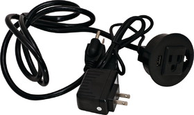 Hafele 822.99.350 Charging Grommet, 120V Socket, 1 USB 2.0A
