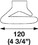 Hafele 843.63.050 Hat & Coat Hook, 120 x 74 x 107 mm (W x D x H), Price/Piece