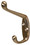 Hafele 845.01.540 Coat Hook, 18 x 55 x 90 mm (W x D x H), Matt gold