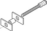 Hafele Mounting Set for Wood Door , Stainless Steel, Startec®, for Carlo Door Handle