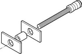 Hafele Mounting Set for Wood Door , Stainless Steel, Startec&#174;, for Carlo Door Handle