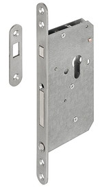 Hafele 911.26.350 Mortise lock, for sliding doors, with compass bolt, profile cylinder