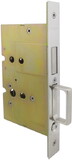 Hafele 911.26.810 Sliding/Pocket Door Lock,With Edge Pull For Inactive Door For Wood Doors,Stainless Steel Matte