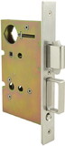 Hafele 911.26.830 Sliding/Pocket Door Lock,With Deadbolt For Active Door For Wood Doors,Stainless Steel Matte