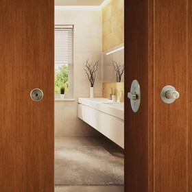 Hafele 911.26.940 BARN DOOR LOCK BL100 RD 2 1/4" US32D