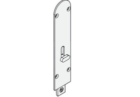 Hafele 911.62.504 Flush Bolt,Opening Inward Al Fresco Summit,190 mm (7 1/2"),Satin Nickel